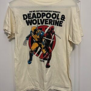 Marvel Deadpool & Wolverine Graphic Tee - Cream